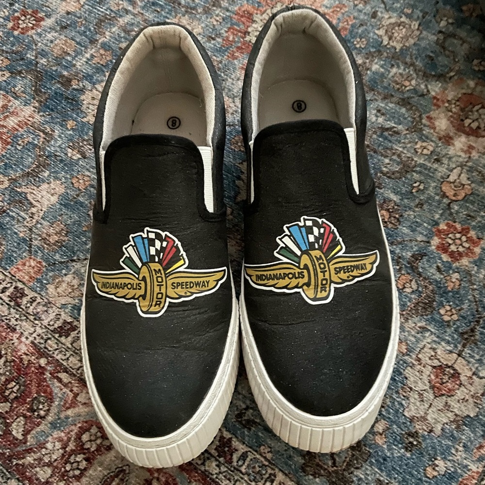 Indianapolis Motor Speedway Black Slip-On Sneakers